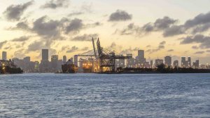 迈阿密繁忙的港口