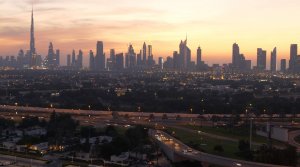 迪拜大楼城市景观天际线
