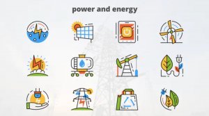 AE模板-电力和能源-平面动画图标