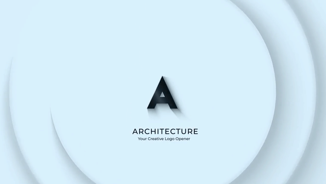 AE模板-时尚的3D建筑徽标logo