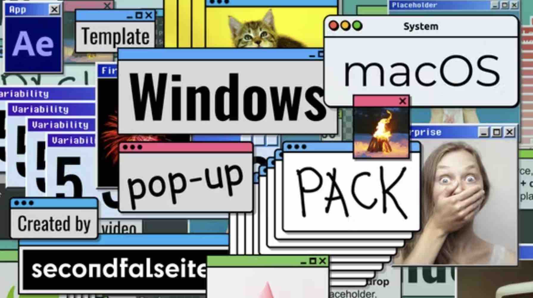 AE模板-Windows / macOS 弹窗动画